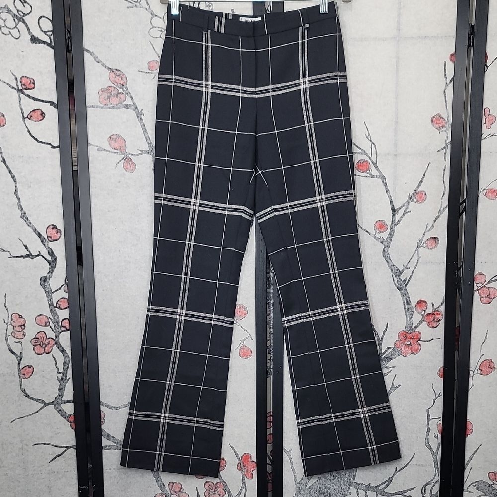 Moschino Cheap And Chic 100% Wool Windowpane Trousers Size 8